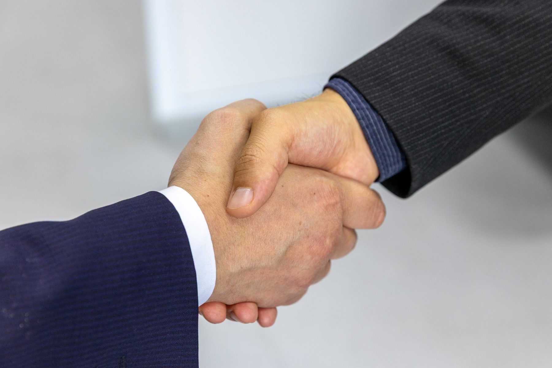 Business handshake sealing a partnership